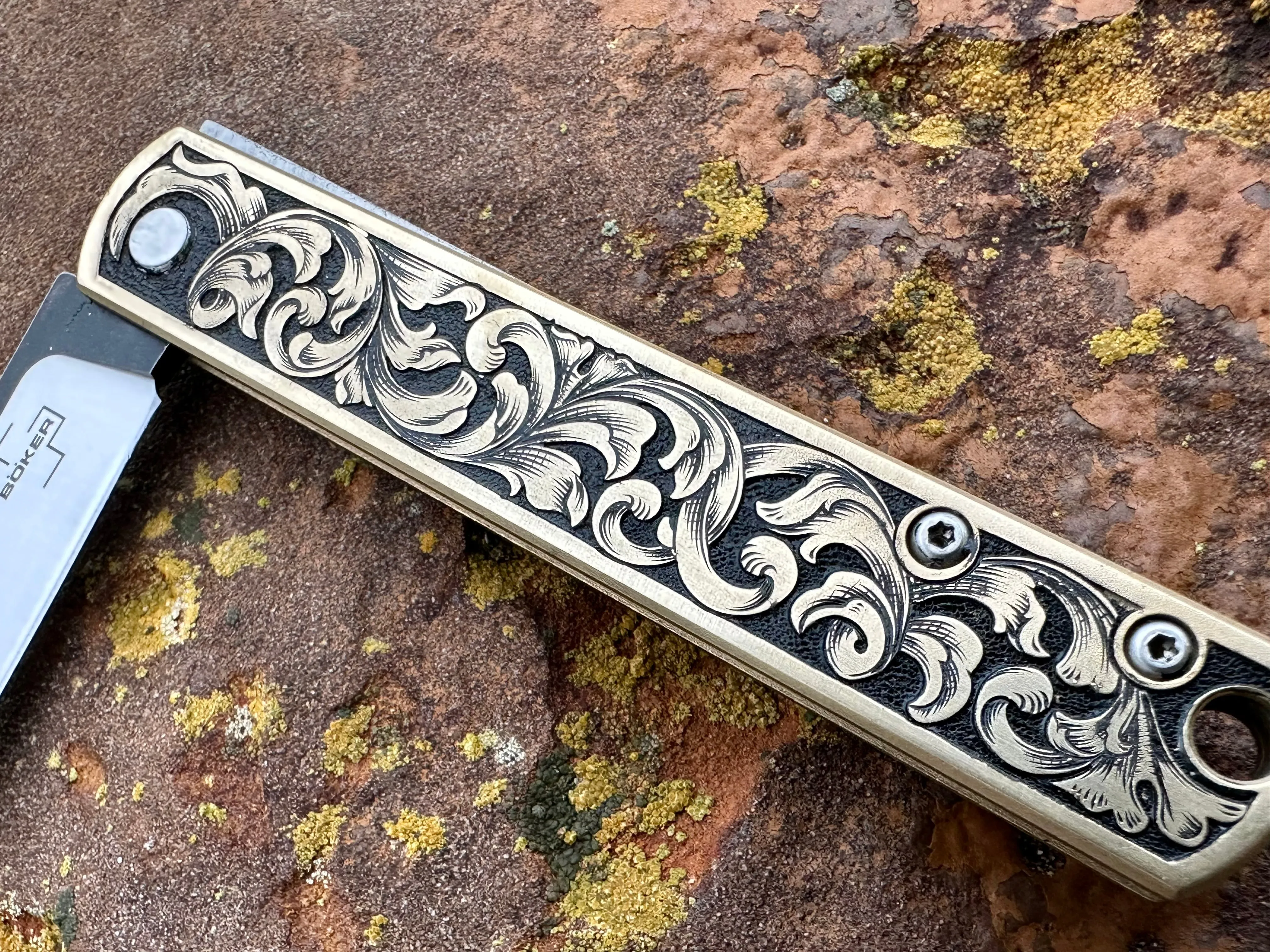 Boker Zenshin brass handle