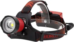 BORUIT B13 Headlamp Rechargeable, LED Super Bright Head Lights for Forehead, 90° Adjustable, 4 Modes Battery Powered Head Lamp, IPX4 Waterproof