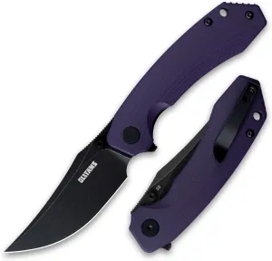 Bowie Pocket Knife, EDC Knife, Folding Knife with 3.4'' D2 Steel Blade, Hunting Knife with G10 Scales for Camping, Survival - Suitable for Men & Women-G059PB