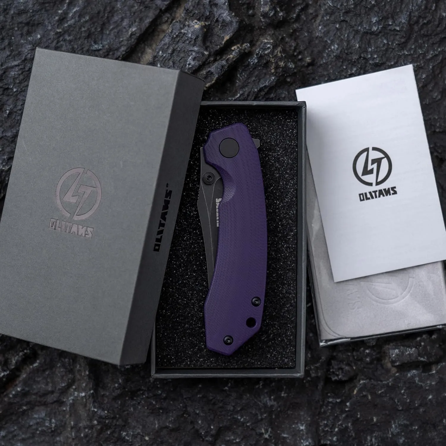 Bowie Pocket Knife, EDC Knife, Folding Knife with 3.4'' D2 Steel Blade, Hunting Knife with G10 Scales for Camping, Survival - Suitable for Men & Women-G059PB