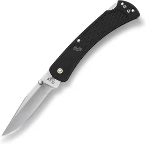 Buck Knives 0110BKS1 Folding Hunter Slim Select Lockback Pocket Knife with Thumb Studs and Removable/Reversible Deep Carry Pocket Clip, Nylon Handles, 420HC Blade,