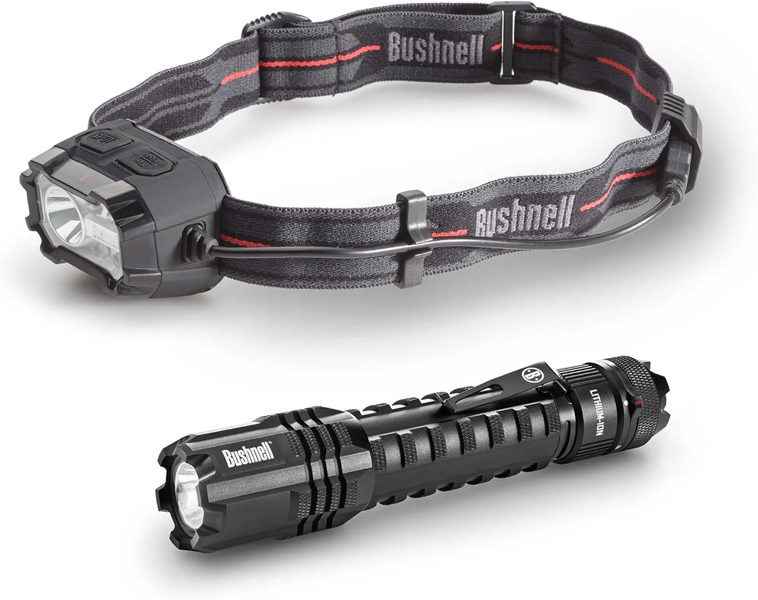 Bushnell PRO Rechargeable 400L Headlamp PRO 1000L Rechargeable Flashlight Bundle