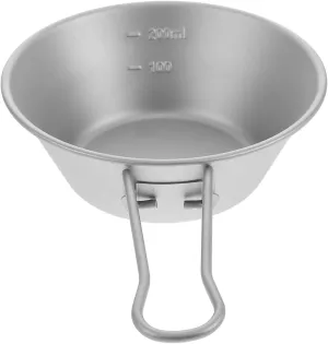 Camping Bowl Handle Titanium Korean Traditional Bowls Hiking Soup Dish Easy to Maintain Multi-Color