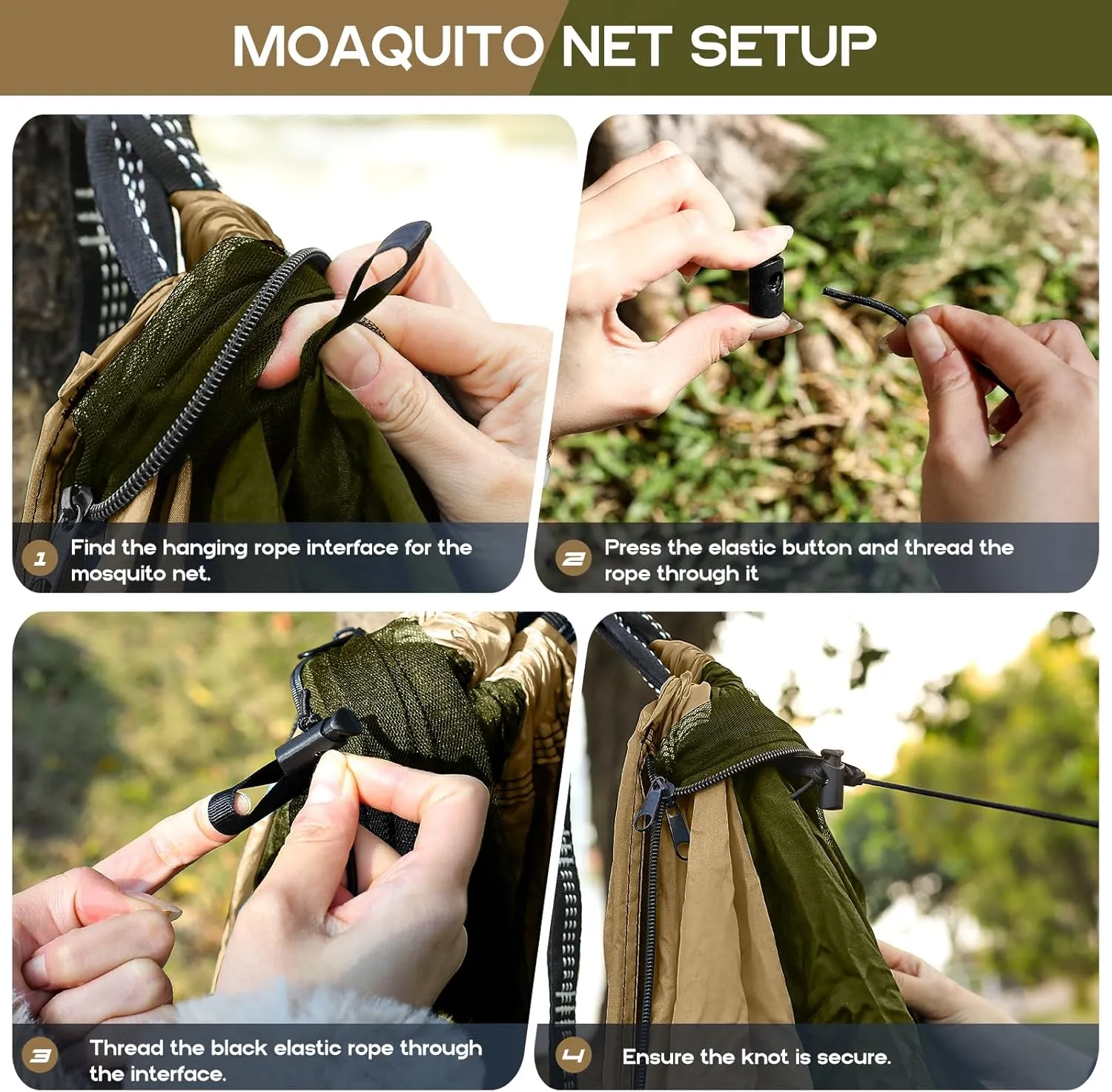Camping Hammock Mosquito Net,Double & Single Portable Hammocks Hammocks with 2 Tree Straps,Hammock Tent for Travel Camping,Camping Accessories for Indoor Outdoor Hiking Backpacking Backyard Beach