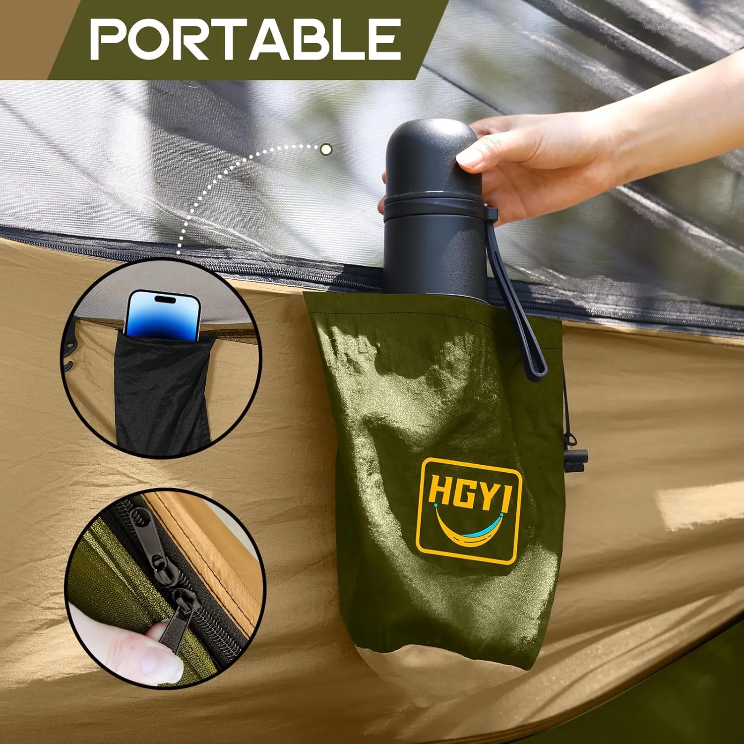 Camping Hammock Mosquito Net,Double & Single Portable Hammocks Hammocks with 2 Tree Straps,Hammock Tent for Travel Camping,Camping Accessories for Indoor Outdoor Hiking Backpacking Backyard Beach