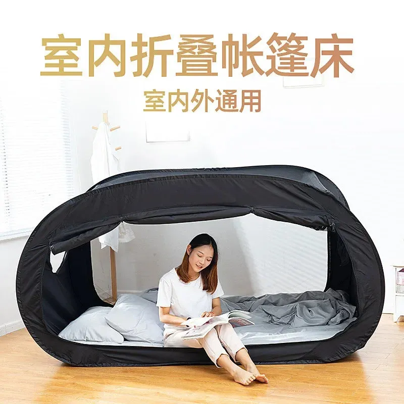 Camping Outdoor Folding One-Touch Tent - Lightweight Car Tent for One Person, Winter Indoor Privacy Tent