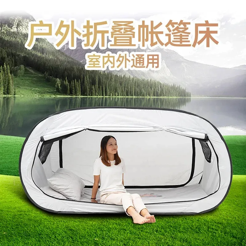 Camping Outdoor Folding One-Touch Tent - Lightweight Car Tent for One Person, Winter Indoor Privacy Tent