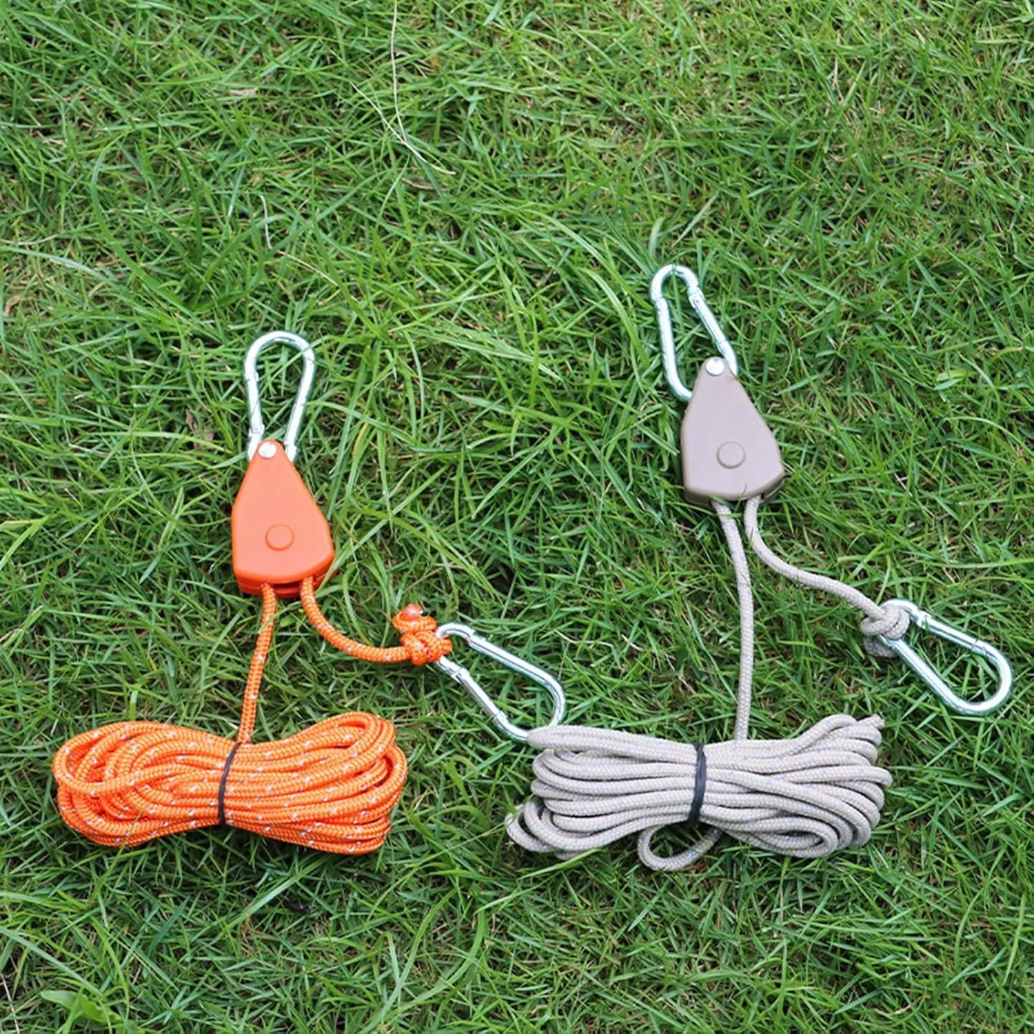 Camping Rope with Ratchets Pulley Quick Setups Outdoor Guy Line Adjusted Tent Tie Downs Rope Hangers for Canopy Kayak