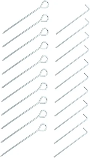 Camping Tarp Essential 20 Iron Tent Stakes for Outdoor Use Sand Ground Tent Awning Canopy Tent Nails