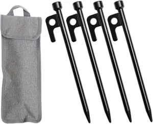 Camping Tent Stakes 1 Set Metal Ground Pegs Tarp Fixing Stakes Portable Easy Install for Outdoor Activities
