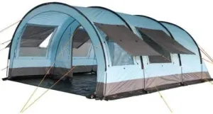 Camping-Tents 6 Person Windproof Family Tent Portable Waterproof Tents Ventilated Mesh Windows for All Seasons 5000 mm Blue