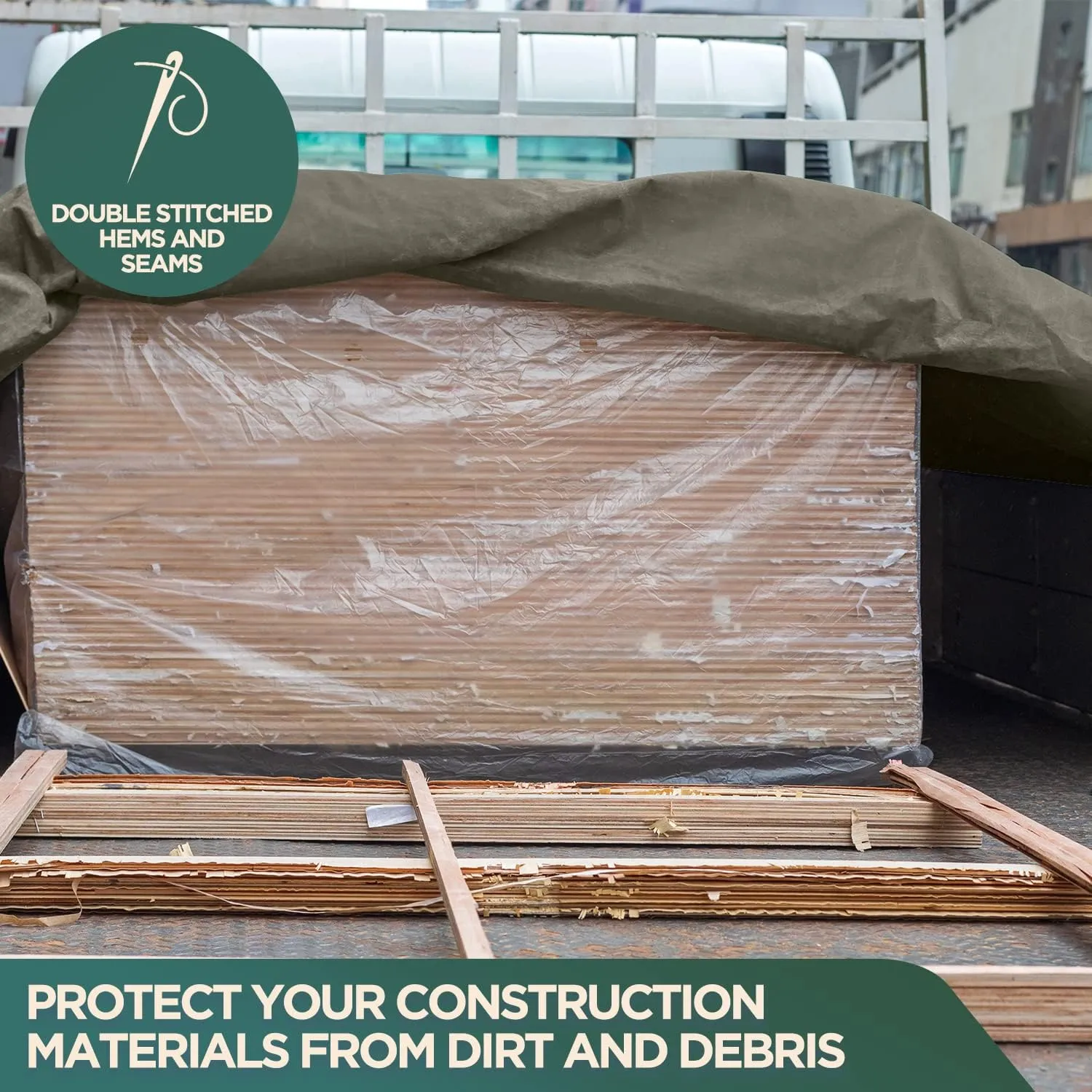 CCS Waterproof Canvas Tarp Cover (21oz) – Heavy Duty Duck Cloth, Waxed Canvas Tarpaulin with Rustproof Brass Grommets for Camping, Construction, Equipment & Outdoor Use (Olive Drab,6x8 Ft)
