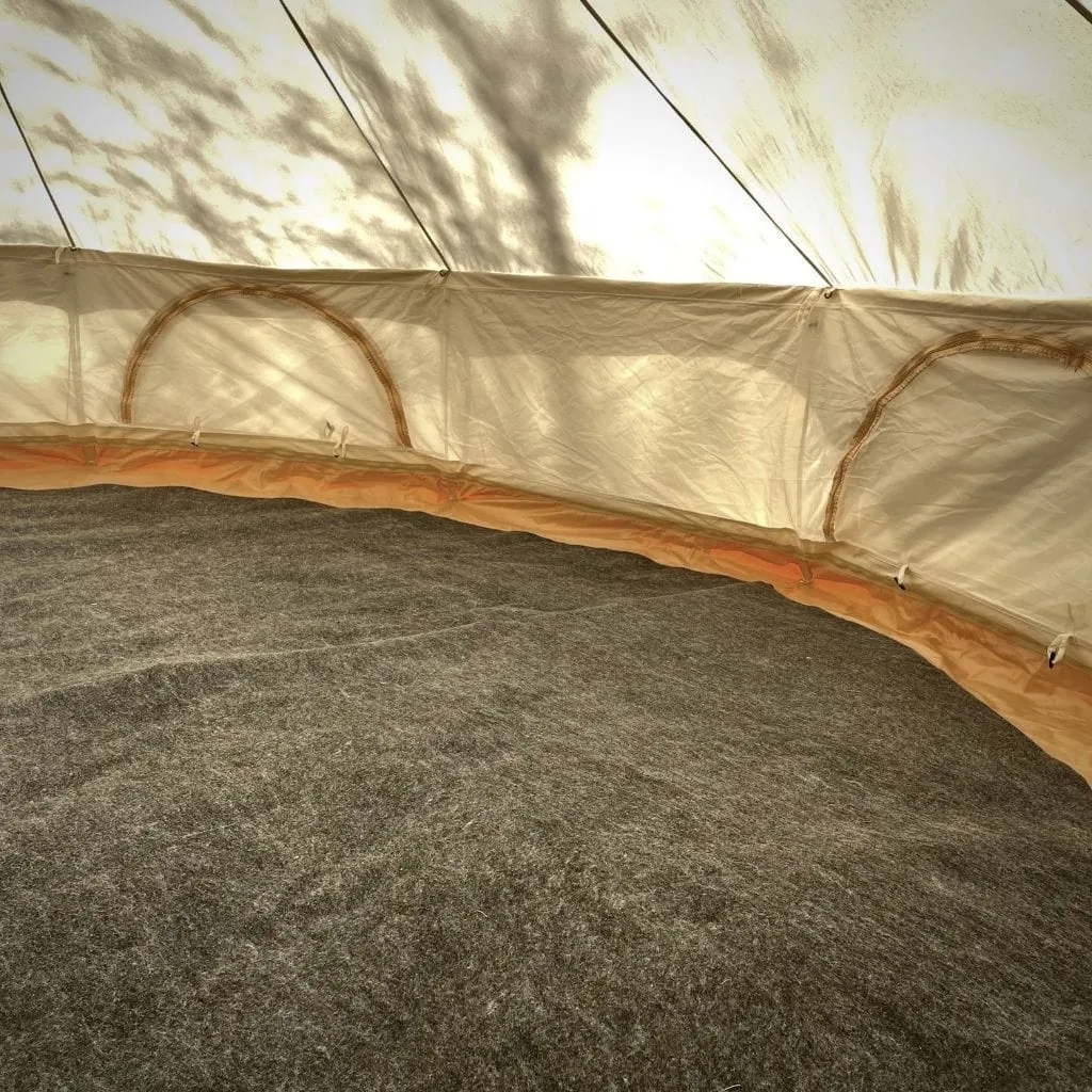 Charcoal Protective Bell Tent Rug | 16' (5m)