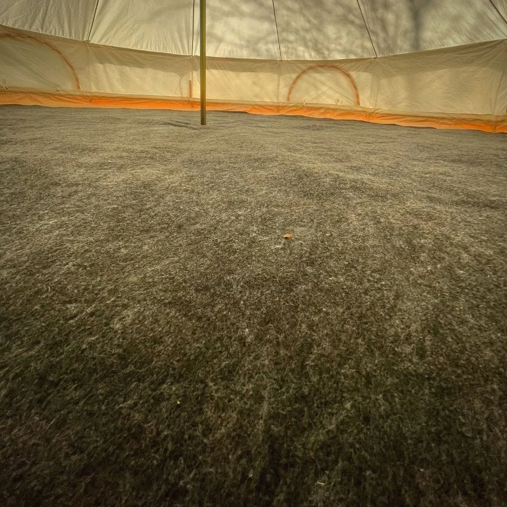 Charcoal Protective Bell Tent Rug | 16' (5m)