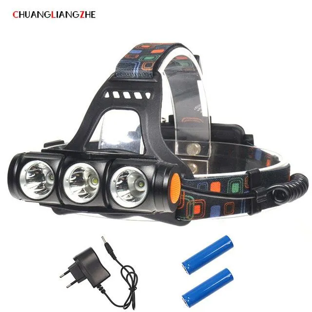 CHENGLIANGZHE LED Head Lamp Head Torch Waterproof Flashlight Head 18650 Battery Rechargeable Luminarias Camping Headlamps