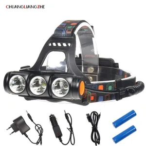 CHENGLIANGZHE LED Head Lamp Head Torch Waterproof Flashlight Head 18650 Battery Rechargeable Luminarias Camping Headlamps