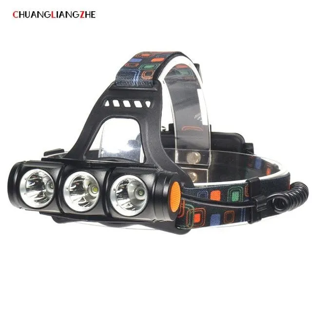 CHENGLIANGZHE LED Head Lamp Head Torch Waterproof Flashlight Head 18650 Battery Rechargeable Luminarias Camping Headlamps