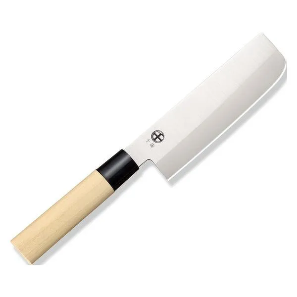 Chitose Japanese Knife 3-Piece Set Wood Handle Santoku, Nakiri & Deba
