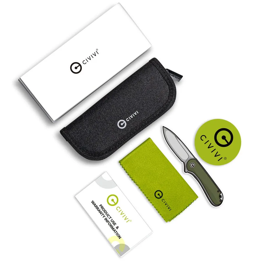 CIVIVI Button Lock Elementum II Pocket Knife Twill Carbon Fiber Overlay On Black G10 Handle