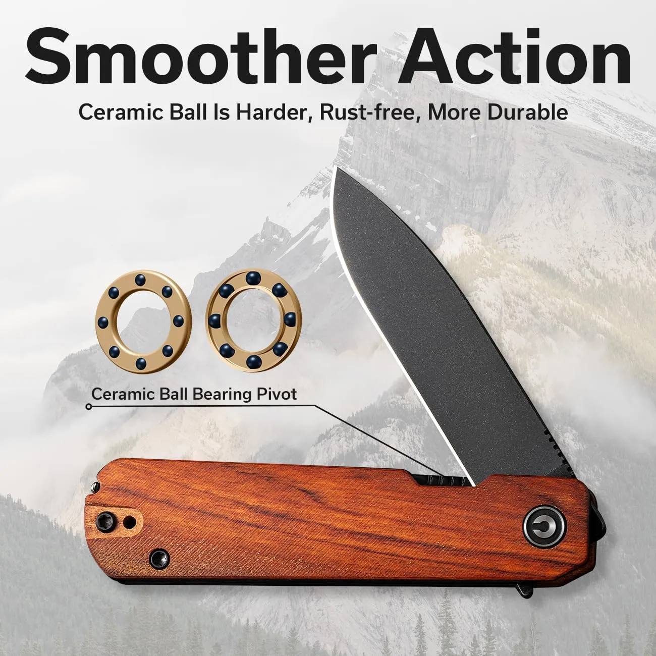 CIVIVI Sendy 3 In 1 Multitool Pocket Knife With Tweezers and Toothpick, Ben Petersen designed Folding Knife for EDC Camping Daily Use, Perfect Gifts for Men Women C21004A-2