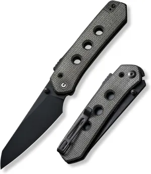 CIVIVI Vision FG Pocket Knife for EDC, Superlock Folding Knife with 3.54" Reverse Tanto Nitro-V Blade Micarta Handle, Ideal Gift for Men Women C22036-3