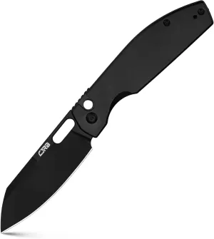 CJRB Pocket EDC Knife Ekko(J1929) Button Lock Small Folding Knife AR-RPM9 Steel Blade and Black PVD Stainless Steel Handle Outdoor for Men Women for Gifts