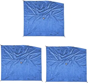 CLAM Quick-Set Wind and Sun Panel Attachment for Escape Sport Screen Shelter Canopy Tent with Carrying Bag, Accessory Only, Blue (3 Pack)