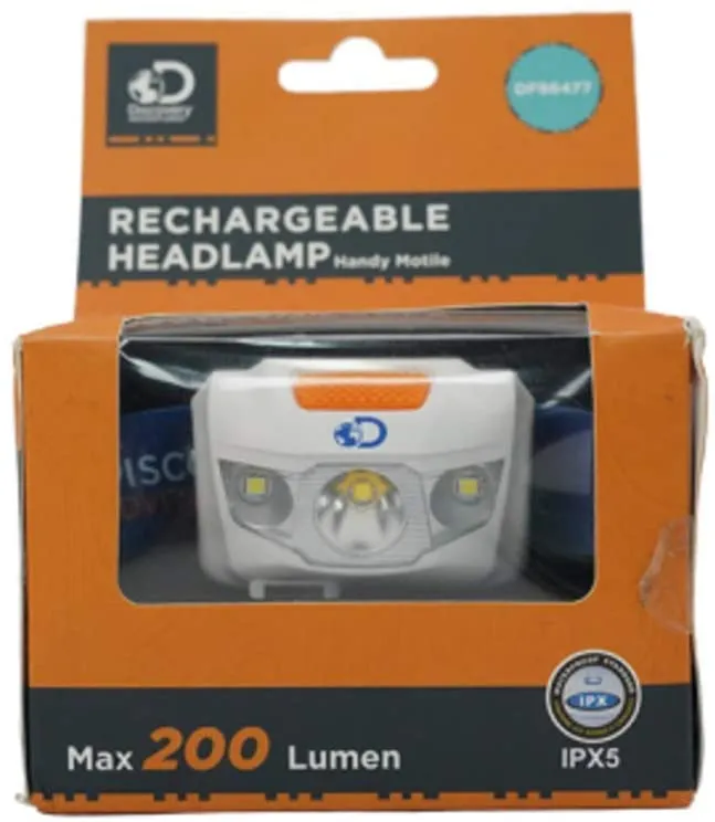 [CLEARANCE] Discovery Adventures Rechargeable Headlamp 200 Lumens