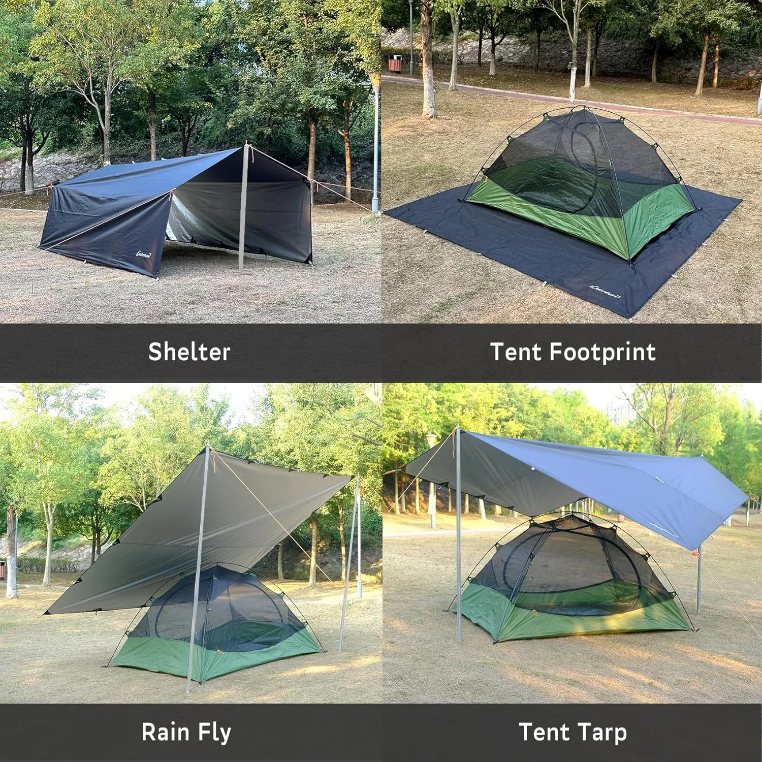 Clostnature Waterproof Camping Tarp for Tent - Ultralight Hammock Rain Fly for Backpacking, Heavy Duty Camping Hiking Awning Lightweight Rain Tarp Tent Shelter Camping Gear Must Haves