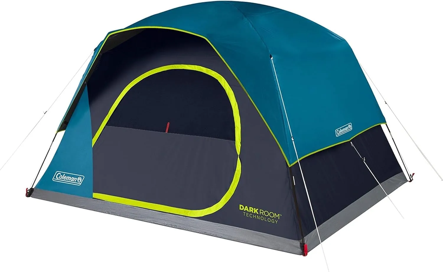 Coleman 4/6/8/10 Person Skydome Dark Room Tent with Rainfly, 5 Minute Setup, Blocks 90% of Sunlight, 20% More Headroom Than Traditional Tents