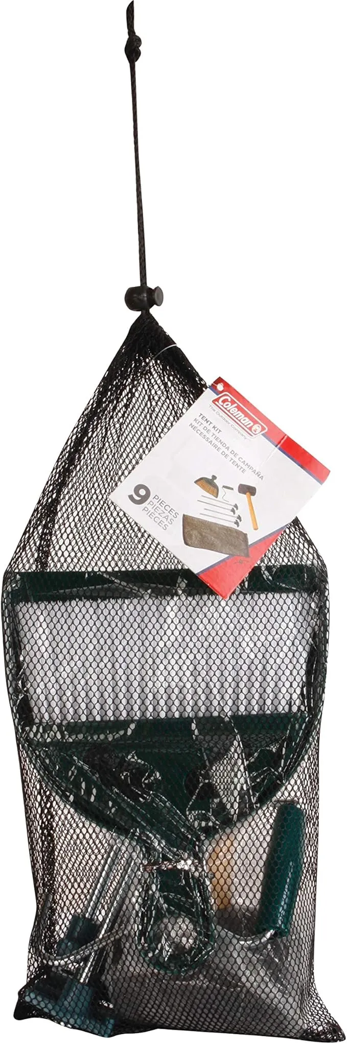 Coleman Premium Camping Tent Kit: Steel Tent Pegs, Rubber Mallet, Broom and Dustpan, Stake Puller, Includes Carry Bag