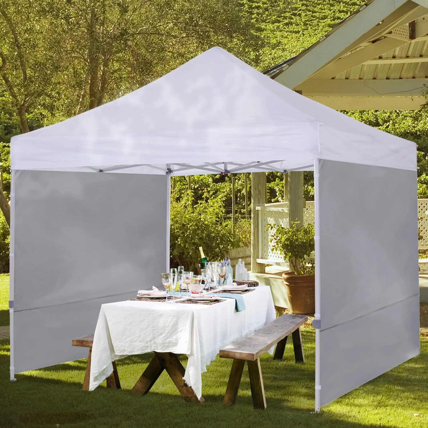 COOSHADE Instant Canopy SunWall 10x10 Canopy SideWall for Pop up Canopy Tent, 1 Pack Sidewall Only, Grey