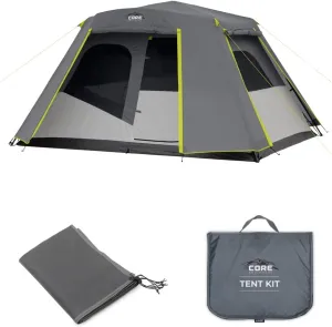 CORE 6 Person Instant Cabin Tent with Footprint and Tent Kit