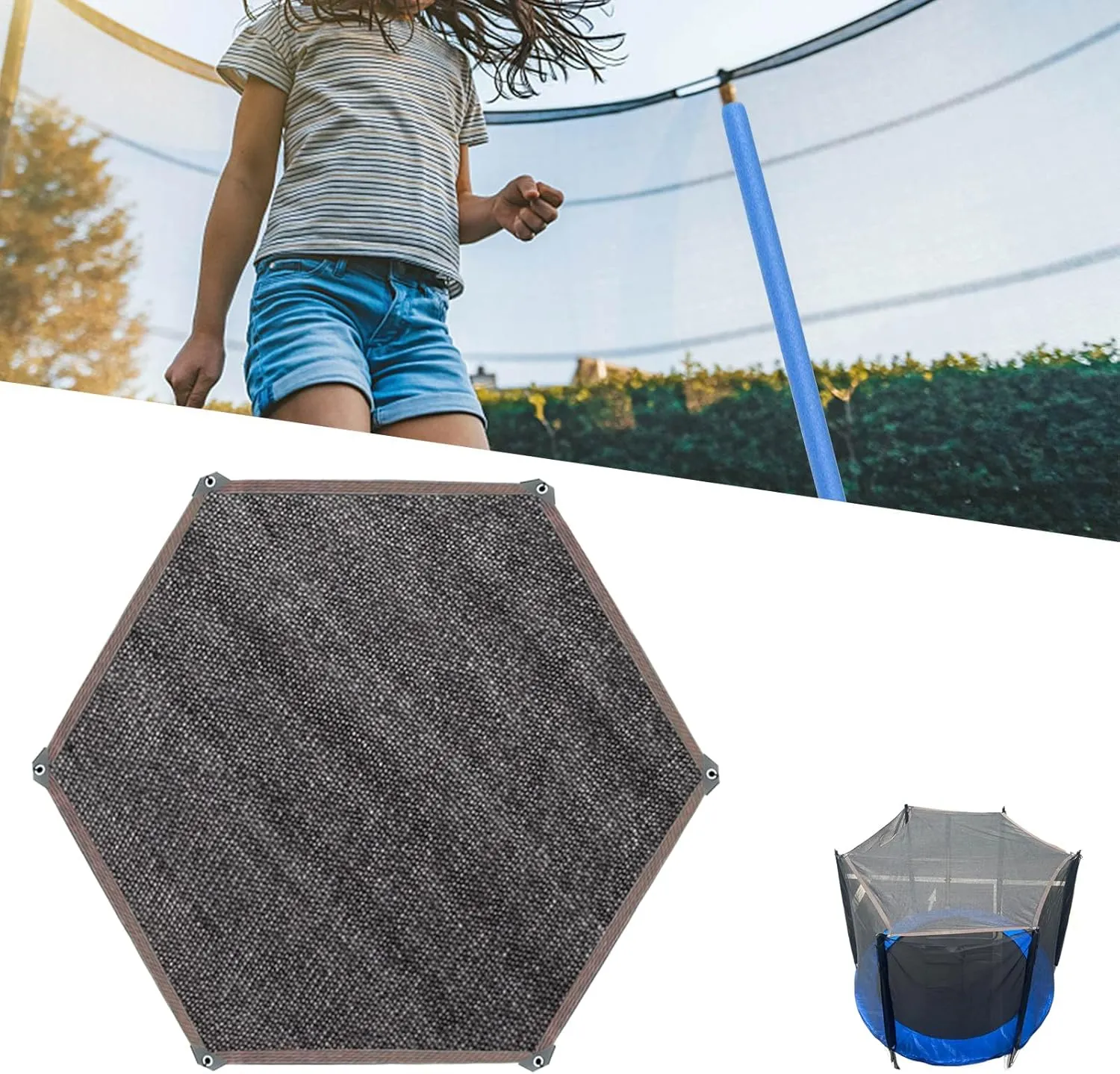 Cover for Trampoline | Awning Trampoline Top Cover Canopy | Waterproof Foldable Tear Resistant Tent for Outdoors Sports Patio Backyard