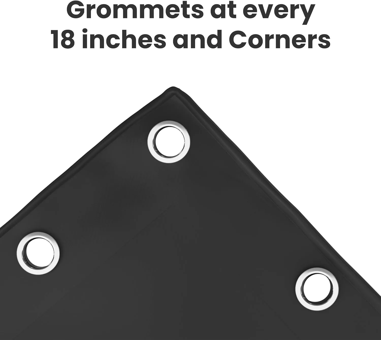 Covers & All Tarp Waterproof 18 Oz PVC Polyester with Grommets, Tear & UV Resistant Heavy Duty Tarp Waterproof for Multipurpose Use – Roofs, Pools, Boats, Dump Trucks, Trailers (5'x7', Black)