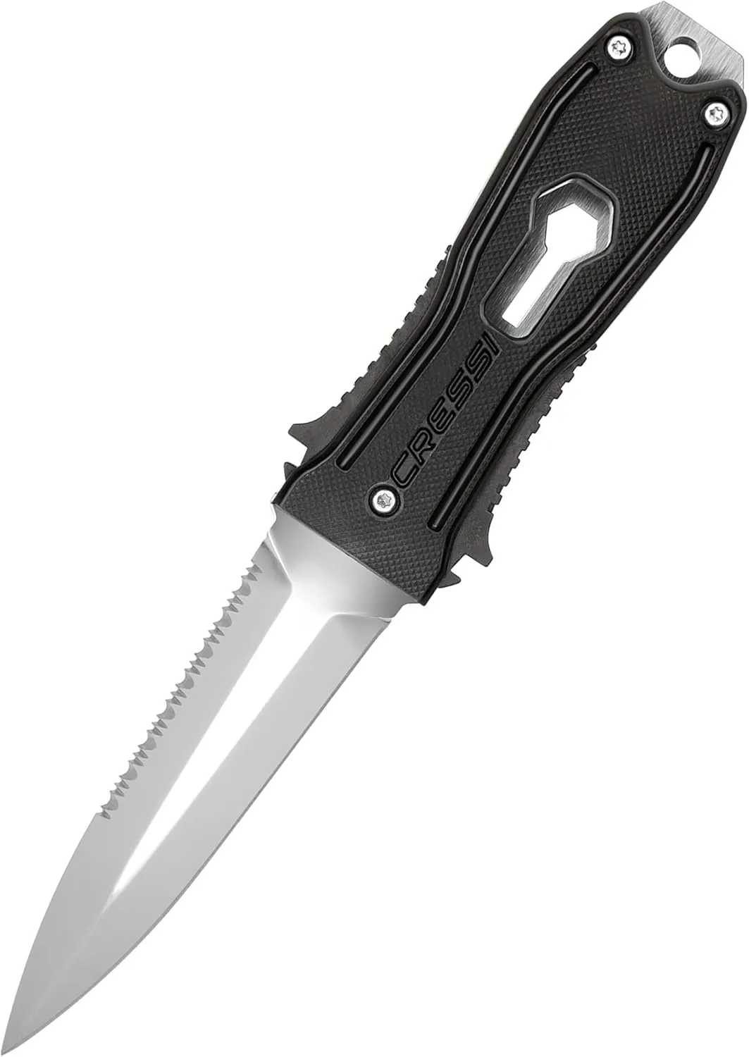 Cressi Multipurpose Stainless Steel Diver's Knife - Rust-Resistant Stainless Steel Blade - Quick-Release Sheath- Lizard: Designed in Italy