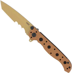 CRKT M16-10DZ Everyday Carry Folding Knife: Tanto with D2 Steel Blade, Glass-Reinforced Nylon Handle, Liner Lock, M16-10DZ