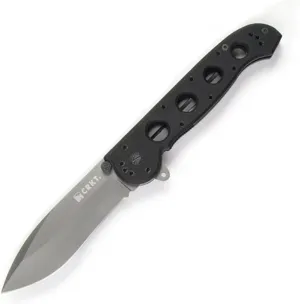CRKT M21-04G EDC Folding Pocket Knife: Everyday Carry, Black Blade, Automated Liner Safety, G10 Handle, Reversible Pocket Clip