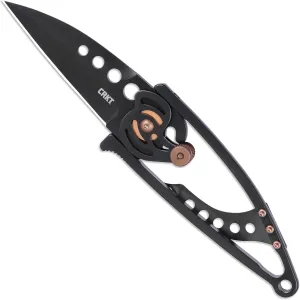 CRKT Snap Lock Everyday Carry EDC Folding Knife with Snap Lock: 420J2 Steel Plain Edge Blade, Stainless Steel Handle, 5102NK