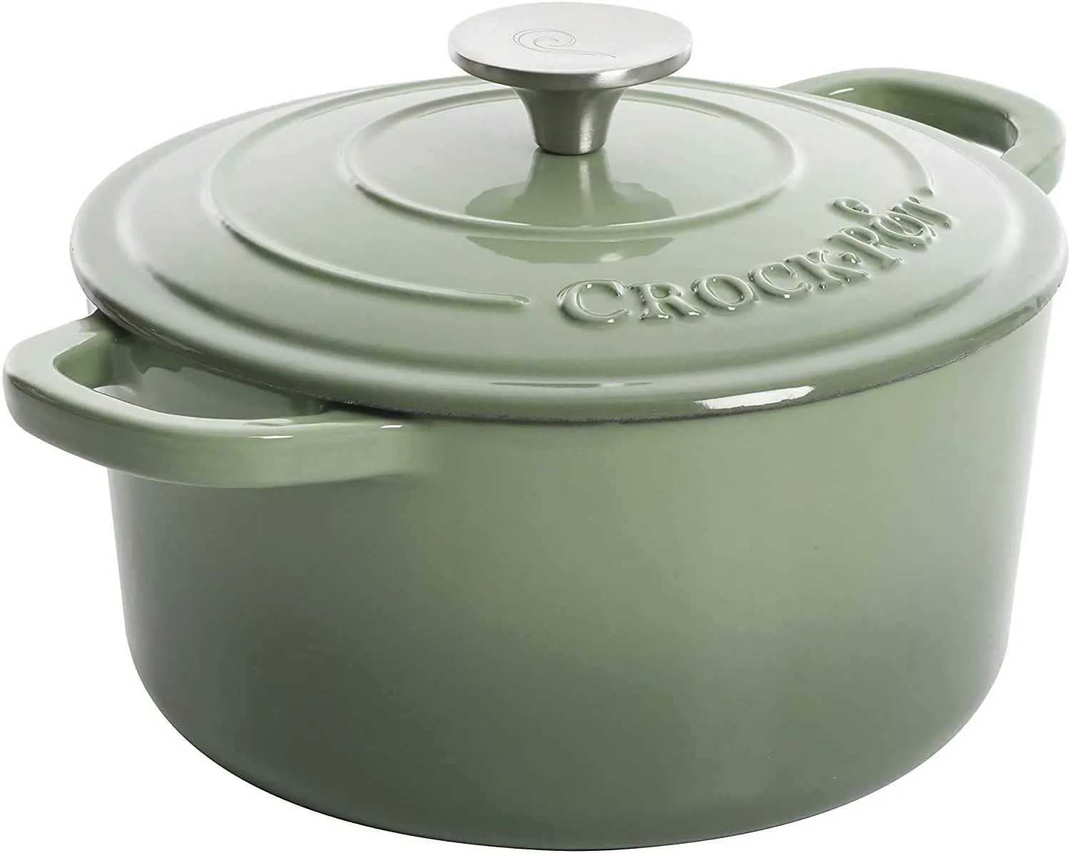 Crock-Pot Artisan Round Enameled Cast Iron Dutch Oven, 3-Quart, Pistachio Green