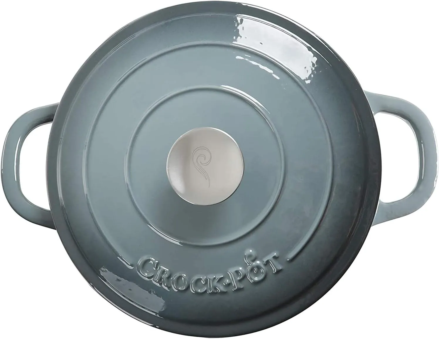 Crock-Pot Artisan Round Enameled Cast Iron Dutch Oven, 7-Quart, Slate Gray