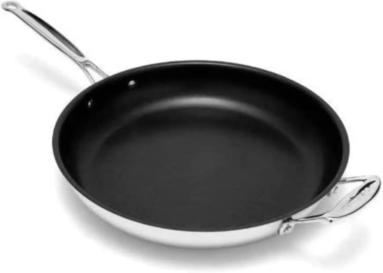 Cuisinart 722-30HNS Chef's Classic Stainless Nonstick 12-Inch Open Skillet with Helper Handle