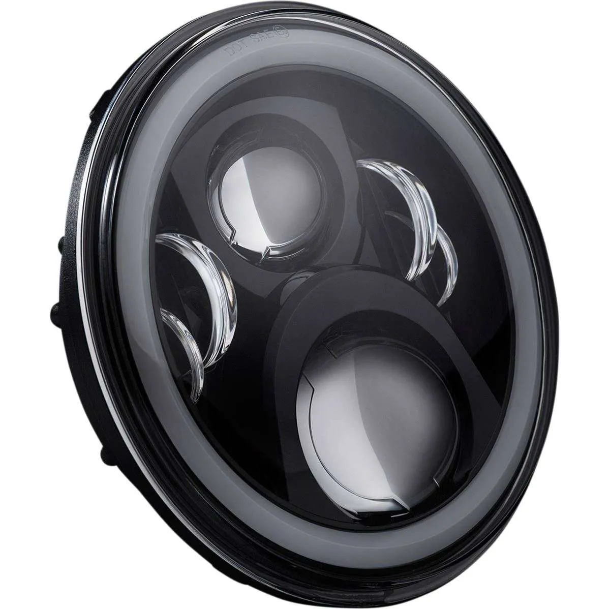 Custom Dynamics 7" LED Halo Headlamp with Harness Adapter
