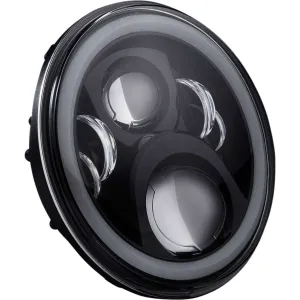 Custom Dynamics 7" LED Halo Headlamp with Harness Adapter