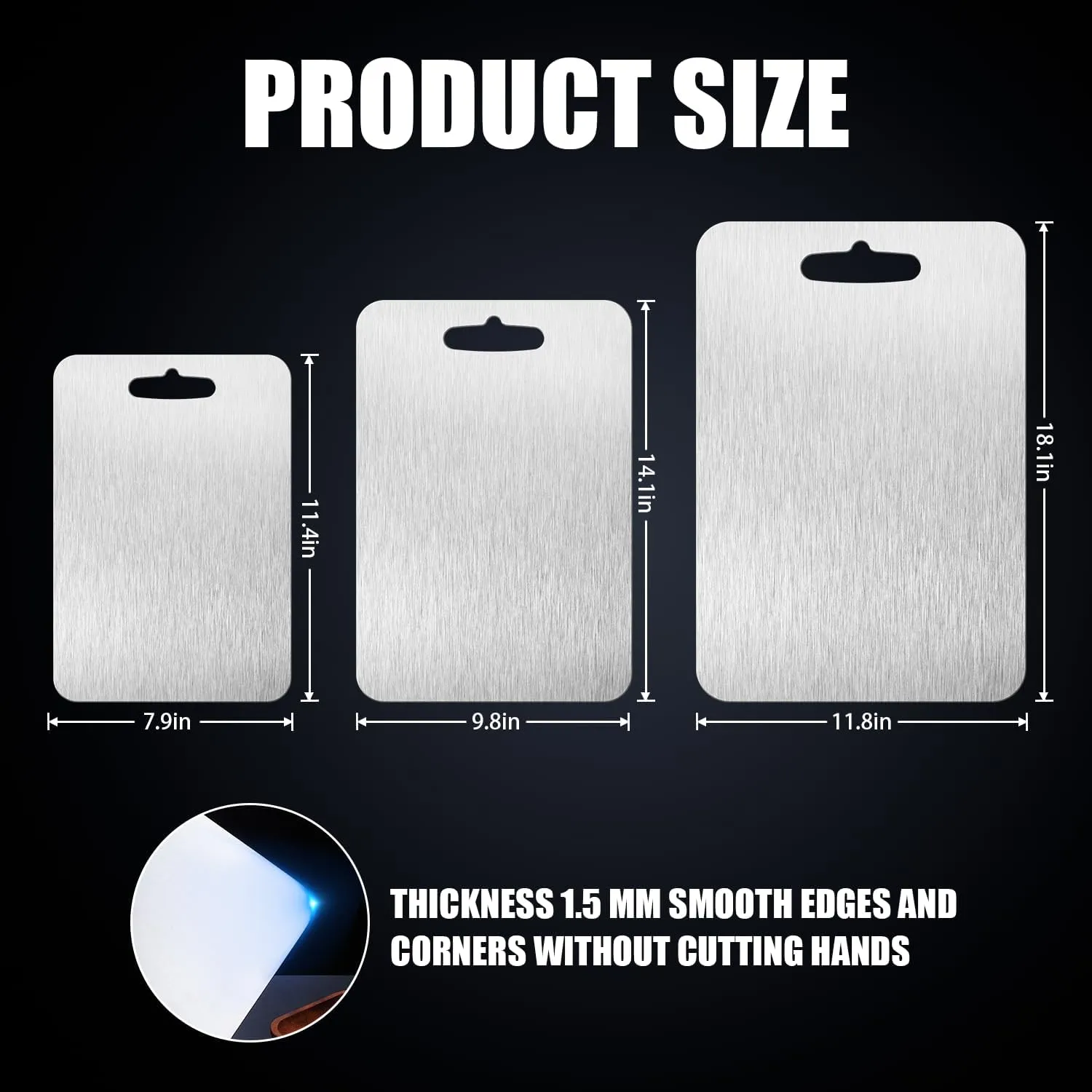Cutting Board, Pure Titanium Cutting Boards For Kitchen, Double-Sided Titanium Cutting Board for Cutting Vegetables And Meat (14 * 10 in)