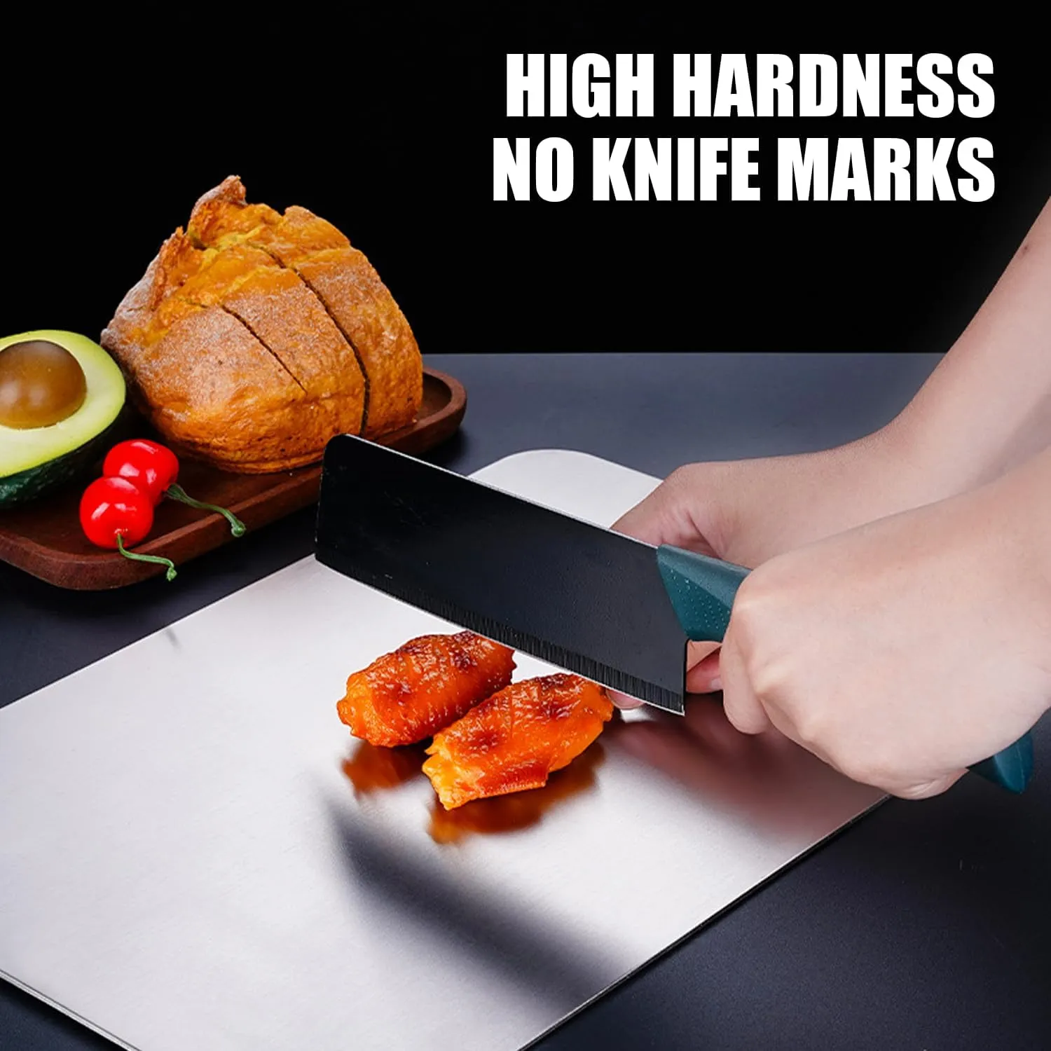 Cutting Board, Pure Titanium Cutting Boards For Kitchen, Double-Sided Titanium Cutting Board for Cutting Vegetables And Meat (14 * 10 in)