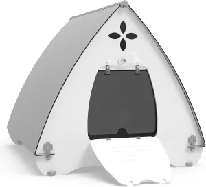 Daisy Outdoor Cat House for Winter, Shelter for Feral Cats, Bunnies, and Small Animals, Raised Floor