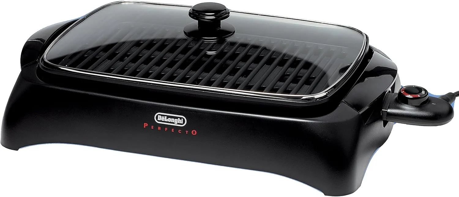 De'Longhi Perfecto Indoor Grill with Lid, Black