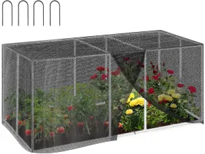 Detachable Crop Cages for Garden,6 x2.78 x2.55Ft Outdoor Garden Protection from Animals,Plant Protection Tent with Black Garden Netting for Fruit, Vegetables, Flowers