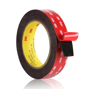 Double Sided Tape Heavy Duty, Waterproof Mounting Foam Tape, 16.5ft Length, 0.98in Width, High Temperature Resistant Adhesive Tape for Car, LED Strip Light, Office Decor, Made of 3M VHB Tape.